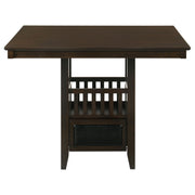Mesa de comedor Jaden Square de 47 pulgadas con altura de mostrador, color espresso