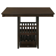 Mesa de comedor Jaden Square de 47 pulgadas con altura de mostrador, color espresso