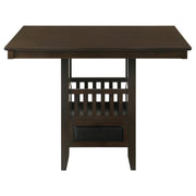Mesa de comedor Jaden Square de 47 pulgadas con altura de mostrador, color espresso