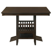 Mesa de comedor Jaden Square de 47 pulgadas con altura de mostrador, color espresso