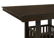Mesa de comedor Jaden Square de 47 pulgadas con altura de mostrador, color espresso