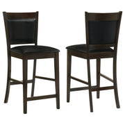 Silla de mostrador tapizada Jaden color espresso (juego de 2)