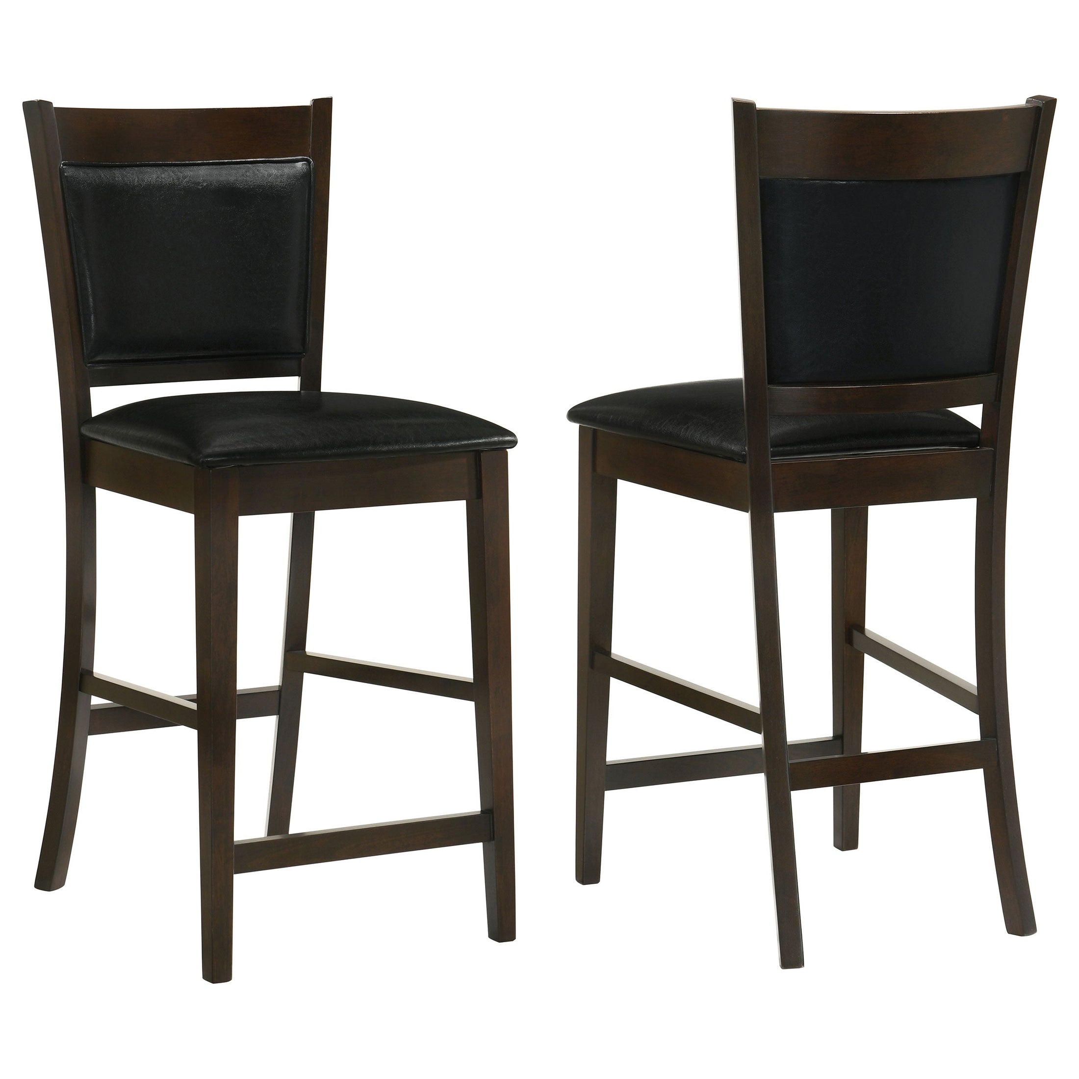 Silla de mostrador tapizada Jaden color espresso (juego de 2)