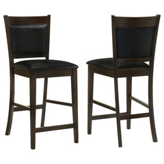 Silla de mostrador tapizada Jaden color espresso (juego de 2)