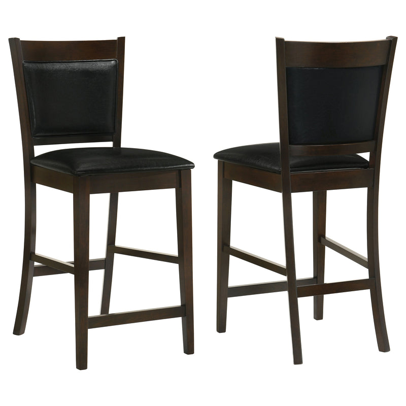 Silla de mostrador tapizada Jaden color espresso (juego de 2)