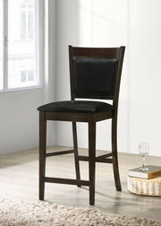 Silla de mostrador tapizada Jaden color espresso (juego de 2)