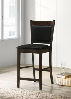 Silla de mostrador tapizada Jaden color espresso (juego de 2)