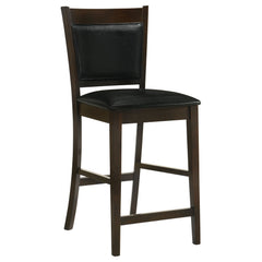 Silla de mostrador tapizada Jaden color espresso (juego de 2)