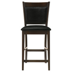Silla de mostrador tapizada Jaden color espresso (juego de 2)
