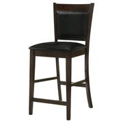 Silla de mostrador tapizada Jaden color espresso (juego de 2)