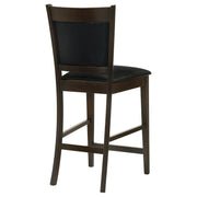 Silla de mostrador tapizada Jaden color espresso (juego de 2)