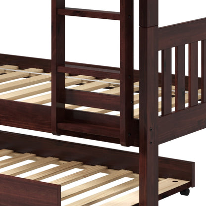 Austin Mission Twin over Twin Bunkbed with Twin Trundle Bed