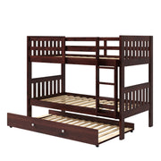 Austin Mission Twin over Twin Bunkbed with Twin Trundle Bed
