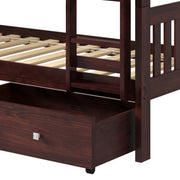 Austin Mission Twin over Twin Bunkbed with Dual Underbed Drawers