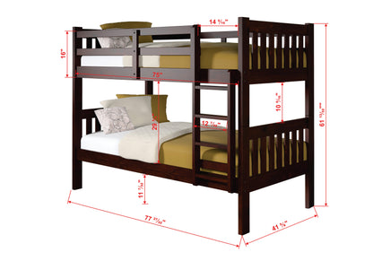 Austin Mission Twin over Twin Bunkbed