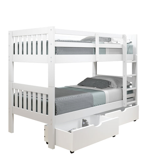 Austin Mission over Bunkbed with Dual Underbed Drawers