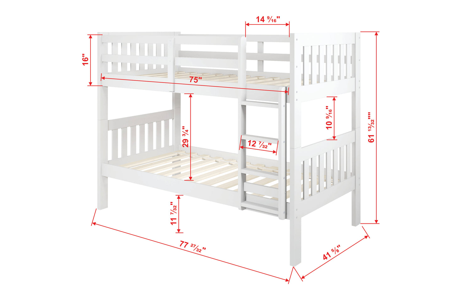 Austin Mission Twin over Twin Bunkbed