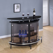 Gabinete para vinos y bar de casa con tapa de vidrio independiente Amarillo