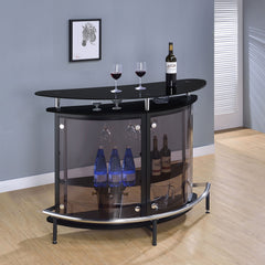 Gabinete para vinos y bar de casa con tapa de vidrio independiente Amarillo