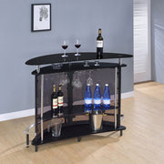 Gabinete para vinos y bar de casa con tapa de vidrio independiente Amarillo