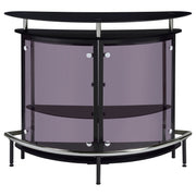 Gabinete para vinos y bar de casa con tapa de vidrio independiente Amarillo