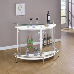 Gabinete para vinos y bar de casa con tapa de vidrio independiente Amarillo