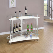 Gabinete para vinos y bar de casa con tapa de vidrio independiente Amarillo
