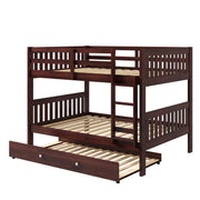 Austin Mission Full over Full Bunkbed with Twin Trundle Bed
