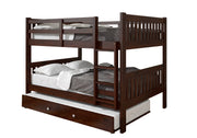Austin Mission Full over Full Bunkbed with Twin Trundle Bed