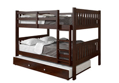 Austin Mission Full over Full Bunkbed with Twin Trundle Bed