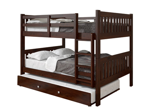 Austin Mission Full over Full Bunkbed with Twin Trundle Bed