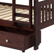 Austin Mission Full over Full Bunkbed with Dual Underbed Drawers