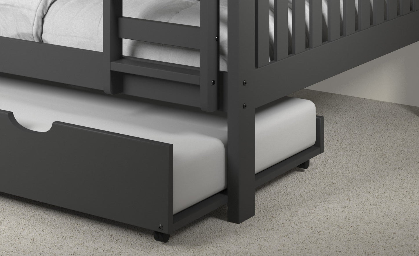 Austin Mission Full over Full Bunkbed with Twin Trundle Bed