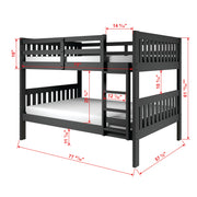Austin Mission Full over Full Bunkbed with Dual Underbed Drawers