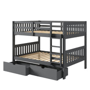 Austin Mission Full over Full Bunkbed with Dual Underbed Drawers