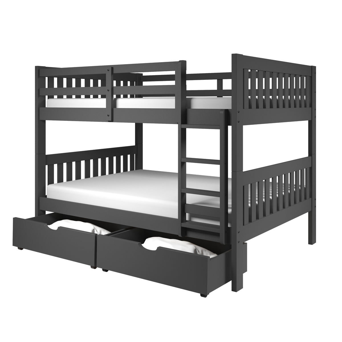 Austin Mission Full over Full Bunkbed with Dual Underbed Drawers