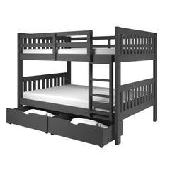 Austin Mission Full over Full Bunkbed with Dual Underbed Drawers