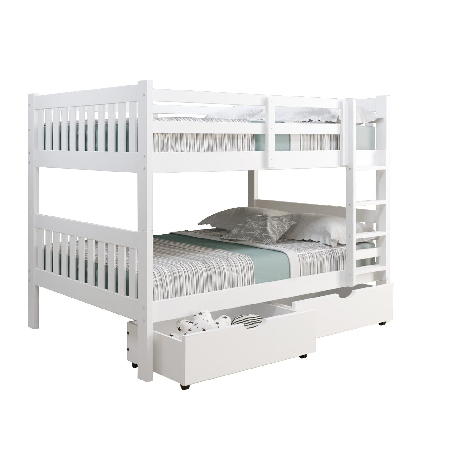 Austin Mission Full over Full Bunkbed with Dual Underbed Drawers
