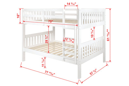 Austin Mission Full over Full Bunkbed