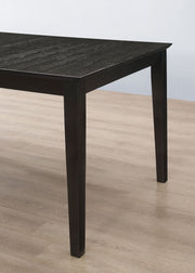 Louise Rectangular Extension Leaf Dining Set Black