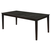 Mesa de comedor rectangular Louise de 78 pulgadas con hojas extensibles, color negro