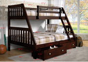 Austin Mission Twin over Full Bunkbed with Dual Underbed Drawers