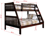 Austin Mission Twin over Full Bunkbed