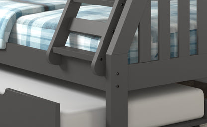 Austin Mission Twin over Full Bunkbed with Twin Trundle Bed