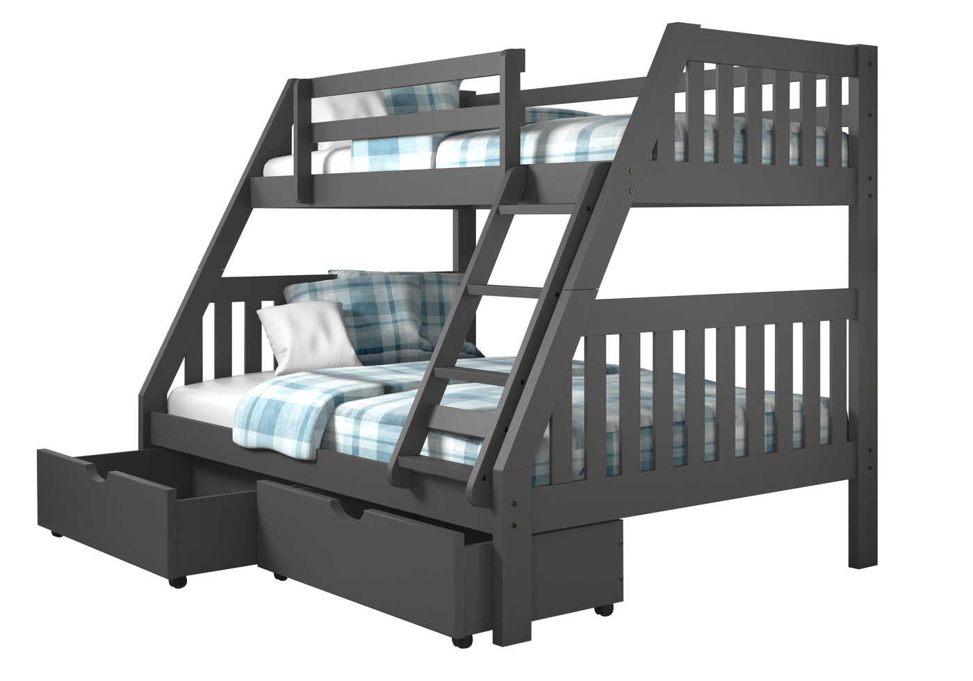 Austin Mission Twin over Full Bunkbed with Dual Underbed Drawers