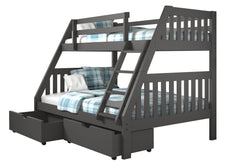 Austin Mission Twin over Full Bunkbed with Dual Underbed Drawers