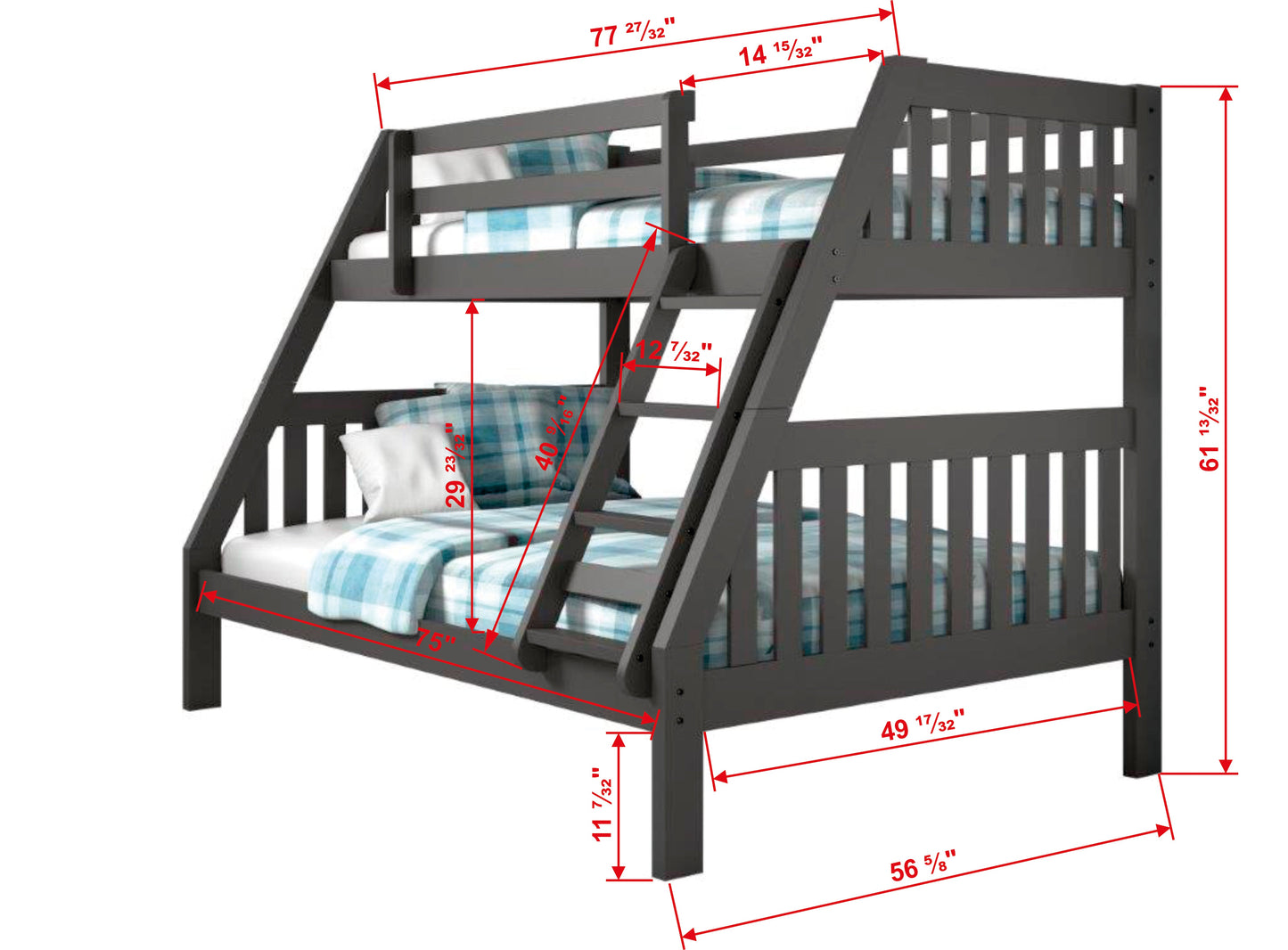 Austin Mission Twin over Full Bunkbed