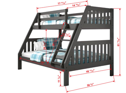 Austin Mission Twin over Full Bunkbed