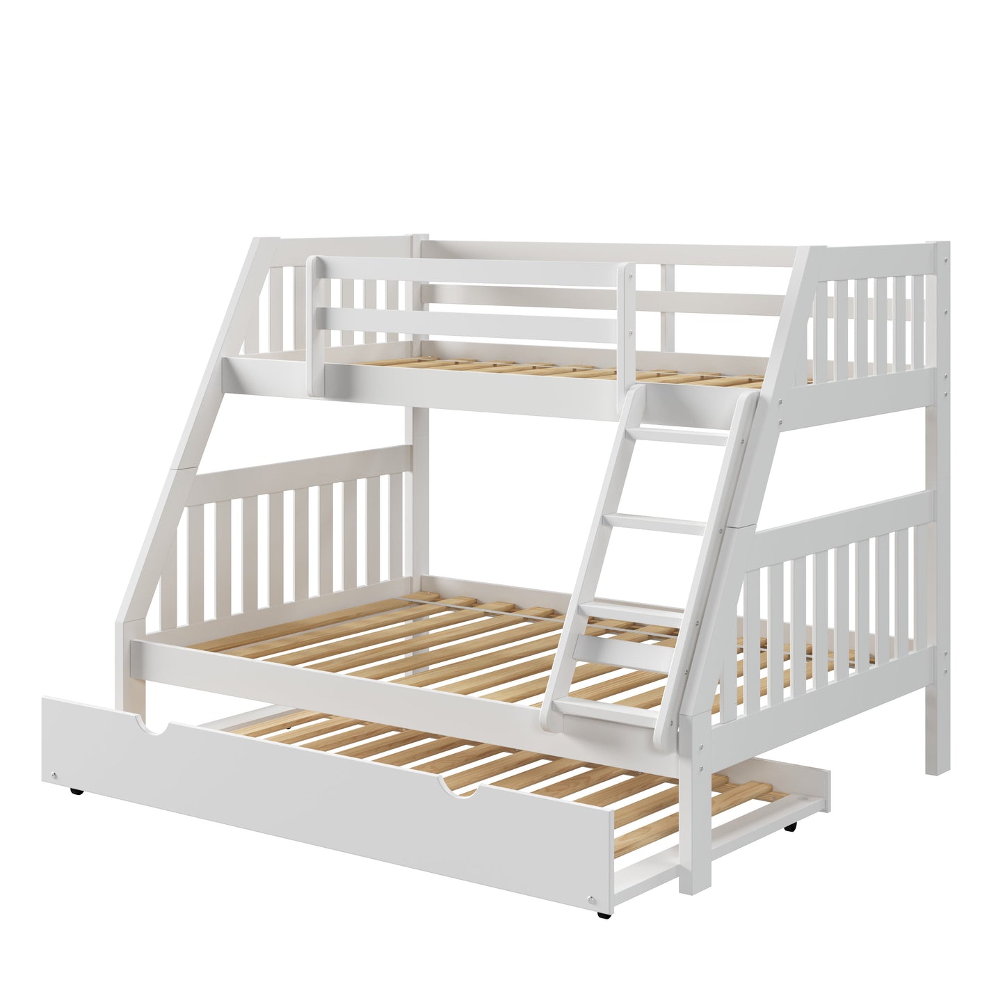 Austin Mission Twin over Full Bunkbed with Twin Trundle Bed