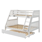 Austin Mission Twin over Full Bunkbed with Twin Trundle Bed